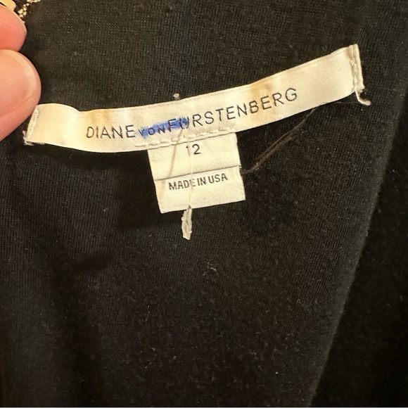 EUC Diane von Furstenburg Black Lace Zarita Sheath Dress Full Zip Back - Picture 11 of 16